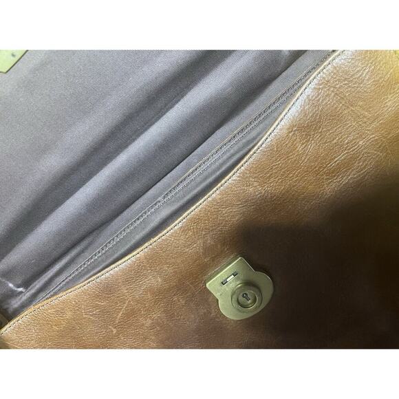 Real Leather Fossil Estate Portfolio Brief (Cognac) Briefcase/Attac - Picture 8 of 15